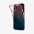 ACS06557 - iPhone 15 Pro Max Case Liquid Crystal in crystal clear showing the back